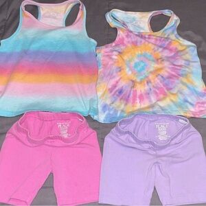 The Children's Place Rainbow and Tie-Dye Tank Tops